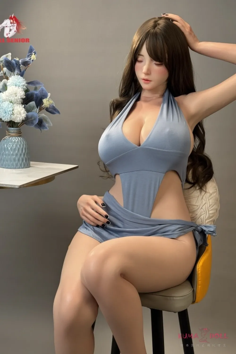 Doll senior 170cm Hカップ #28夢ヘッド 寝顔 リアル ドール 宣材画像はフルシリコン製+口開閉機能あり